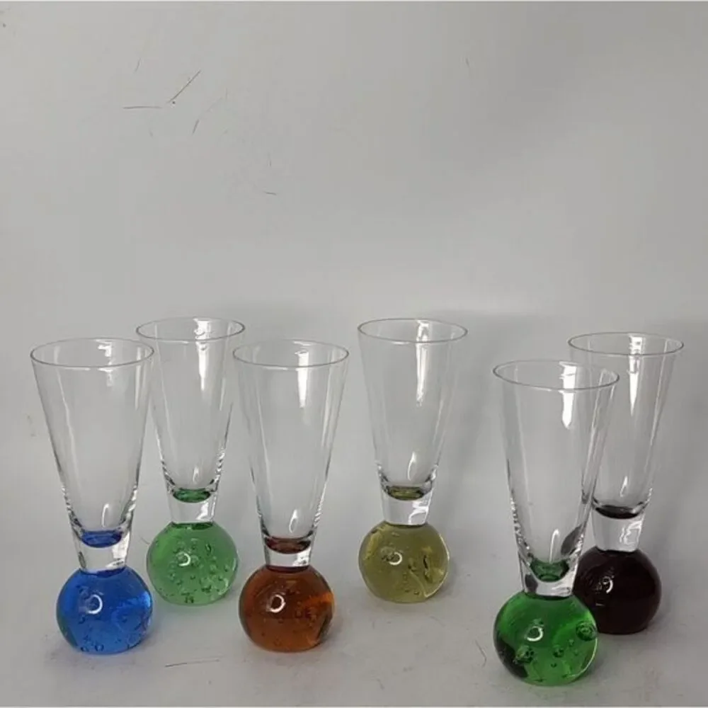 Vintage MCM ball base aperitif glasses‎